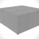 Ver mais imagens de Puff Decorativo para Sala de Estar Quadrado Milano 90x90cm W01 Suede Cinza - Lyam Decor