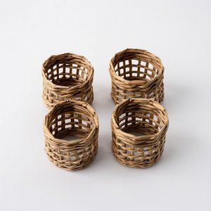 Jogo Porta-guardanapo de Alga Marinha 4 Peças – Natural e Sofisticado Linha Natural