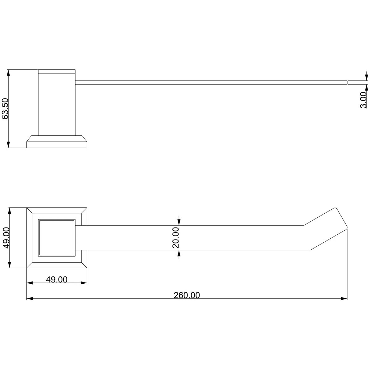 Porta Toalha de Rosto Inox Ducon Preto - 5