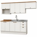 Ver imagem 1 de Cozinha Completa 9PTS 3GAVS s/Tpo Iluminata Branco/Ebano