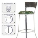 Ver imagem 4 de Kit Banqueta Bistro para Bar, Cozinha, Balcão em Alumínio e Fibra Tc Zanutto 6 Unidades Argila