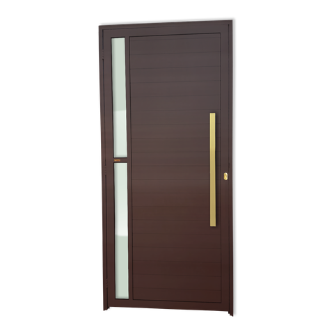 Porta Lambril Visione c/Puxador D. Super Marrom Corten Dourado 100 Brimak