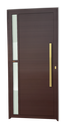 Ver imagem 1 de Porta Lambril Visione c/Puxador D. Super Marrom Corten Dourado 100 Brimak