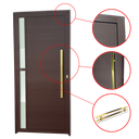 Ver imagem 3 de Porta Lambril Visione c/Puxador D. Super Marrom Corten Dourado 100 Brimak