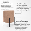 Ver imagem 4 de Puff Siena Decorativo Tecido Boucle Banqueta Redondo Pés de Metal