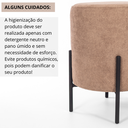 Ver imagem 5 de Puff Siena Decorativo Tecido Boucle Banqueta Redondo Pés de Metal