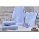 Ver imagem 1 de Jogo de Banho Noblesse Luxo Bordado 5 Pecas Branco com Bordado em Branco^