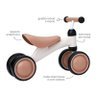 Bicicleta de Equilibrio sem Pedal Andador Apoio Bege - Buba - 2