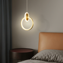Ver imagem 3 de Luminária Pendente Teto 1,50m Led Duplo 24 Watts 3 Cores Lustre Bivolt Gimpo Kjdd-l-004:dourado
