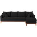 Ver imagem 1 de Sofá 4 Lugares Beny com Chaise Direito Linho Preto