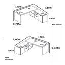 Ver imagem 3 de Mesa Consultório em L 1,70x1,60 Web40 + Armário Branco/Preto