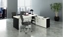 Ver imagem 2 de Mesa Consultório em L 1,70x1,60 Web40 + Armário Branco/Preto