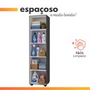 Ver imagem 7 de Armário Multiuso Organizador Lavanderia Sofia Preto J&a