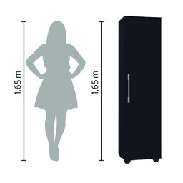 Armário Multiuso Organizador Lavanderia Sofia Preto J&A - 7