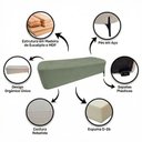 Ver imagem 3 de Puff Recamier Decorativo Orgânico Lavie 140cm Premium Bouclê Verde Menta - Desk Design