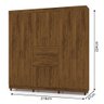 Guarda Roupa Casal 8 Portas 3 Gavetas 218cm Angelim V02 Imbuia Rústico - Mpozenato - 4