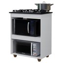 Ver imagem 4 de Balcão para Cooktop 4 Bocas Turim com 1 Prateleira em MDP 77cm Branco Kaiki Móveis