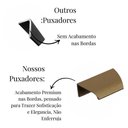 Ver imagem 4 de Kit 20 Puxador Port Gavet Móveis Cozinha Drop Alumínio 125mm - Ouro