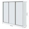 Guarda Roupa Casal Spazio 270 Branco Brilho - Lopas - 3