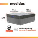 Ver imagem 4 de Cama Box Colchão Queen Ortopédico Espuma D33 Hiper Desmontável 158x198x57cm