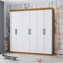 Ver imagem 1 de Guarda Roupa Infantil Iona 6 Portas Freijó com Branco