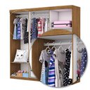 Ver imagem 3 de Guarda Roupa Infantil Iona 6 Portas Freijó com Branco