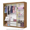 Ver imagem 4 de Guarda Roupa Infantil Iona 6 Portas Freijó com Branco