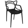 Kit 2 Cadeiras Monobloco Allegra Preta Preto - 2