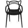 Kit 2 Cadeiras Monobloco Allegra Preta Preto - 3