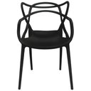 Ver imagem 3 de Kit 2 Cadeiras Monobloco Allegra Preta Preto