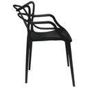 Ver imagem 4 de Kit 2 Cadeiras Monobloco Allegra Preta Preto