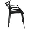 Kit 2 Cadeiras Monobloco Allegra Preta Preto - 4