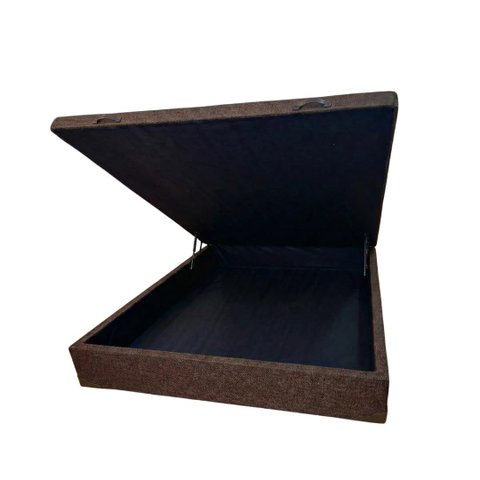 Cama Box Baú Viúvo Blindado com Pistão a Gás - Linhão - Turim Marrom