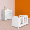 Ver imagem 1 de Conjunto Berço Mini Cama e Cômoda Trocador Braco