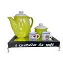 Ver imagem 7 de Bandeja Cantinho do Café com Pés de Metal e Espelho 20x30cm:branca/prata