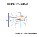 Ver imagem 2 de Poltrona Decorativa Opala Azul Turquesa Pé Palito
