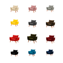 Ver imagem 3 de Poltrona Decorativa Opala Azul Turquesa Pé Palito