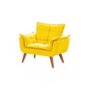Ver imagem 1 de Poltrona Decorativa Opala Amarela Base Pé Palito Roggi Md