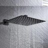 Ducha Chuveiro Slim Preto Quadrado 30X30Cm Preto Fosco - 4