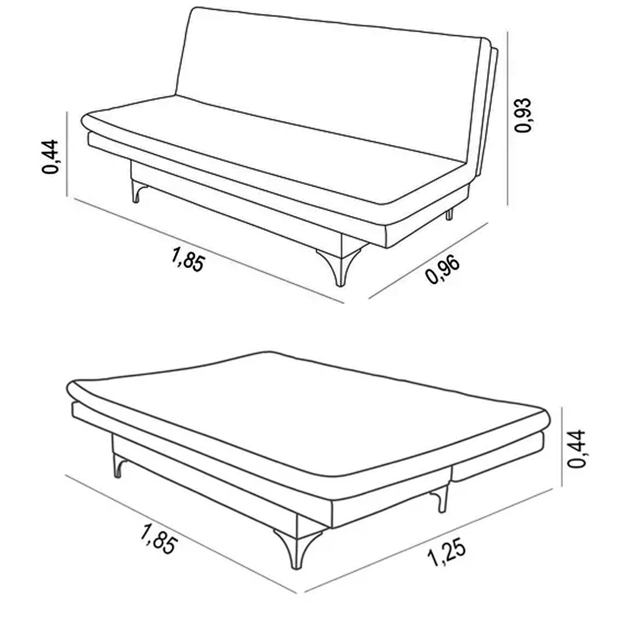 Sofá Cama 3 Lugares Multiuso Sued Premium:vermelho - 3