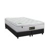 Cama Box Queen: Colchão Molas Bonnel Luckspuma Trade + Base CRC Suede Gray(158x198) - 1