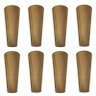 Kit 8 Pés De 35cm Cônico Retrô Para Móveis Pé Palito Pintado:Natural - 3