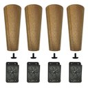 Ver imagem 4 de Kit 8 Pés De 35cm Cônico Retrô Para Móveis Pé Palito Pintado:Natural