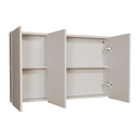 Ver imagem 2 de Armário Móvel Aéreo de Mdf para Banheiro Branco 80cm de Largura sem Espelho e com Fundo Esquerdo