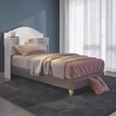 Ver imagem 3 de Cabeceira para Cama Box Solteiro 90cm Evelyn com Nichos e Prateleiras:Branco