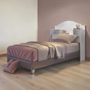Ver imagem 2 de Cabeceira para Cama Box Solteiro 90cm Evelyn com Nichos e Prateleiras:Branco