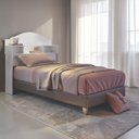 Ver imagem 1 de Cabeceira para Cama Box Solteiro 90cm Evelyn com Nichos e Prateleiras:Branco