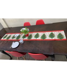 Caminho de Mesa Toalha Passadeira Natal Natalino Trilho Mesa de Jantar Decoraçao Arvore de Natal Fes - 5