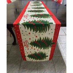 Caminho de Mesa Toalha Passadeira Natal Natalino Trilho Mesa de Jantar Decoraçao Arvore de Natal Fes - 2