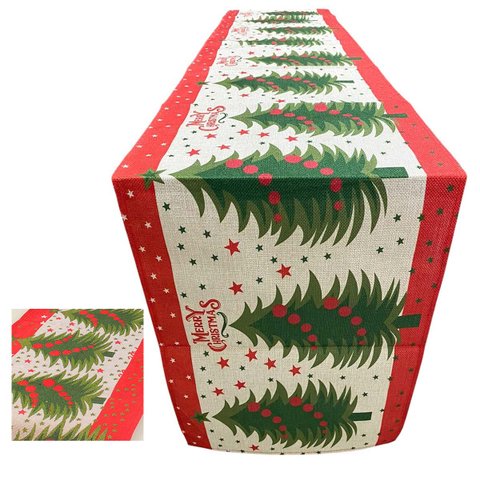 Caminho de Mesa Toalha Passadeira Natal Natalino Trilho Mesa de Jantar Decoraçao Arvore de Natal Fes